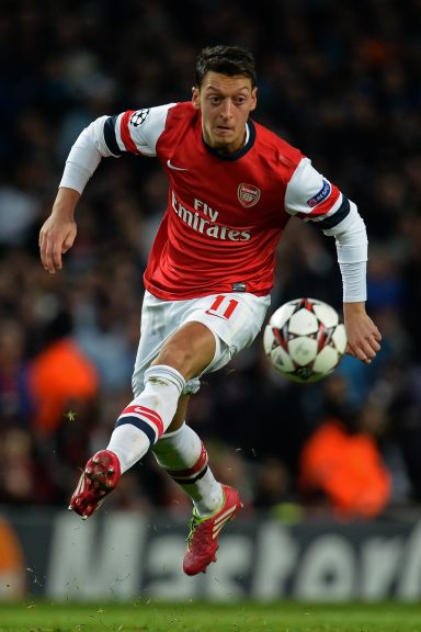 Arsenal's Mesut Ozil during  a UEFA Champions League match